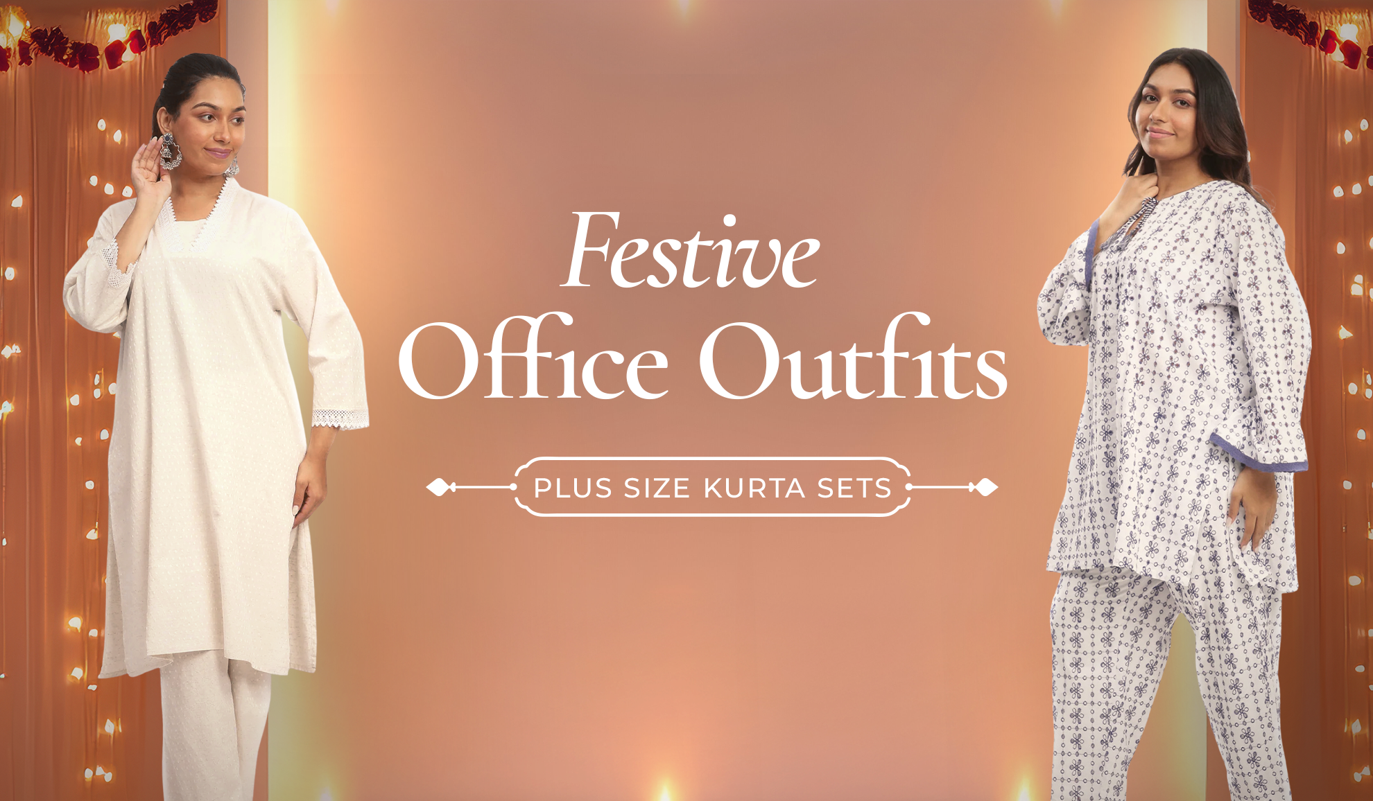 Festive Office Outfits: Plus Size Kurta Sets