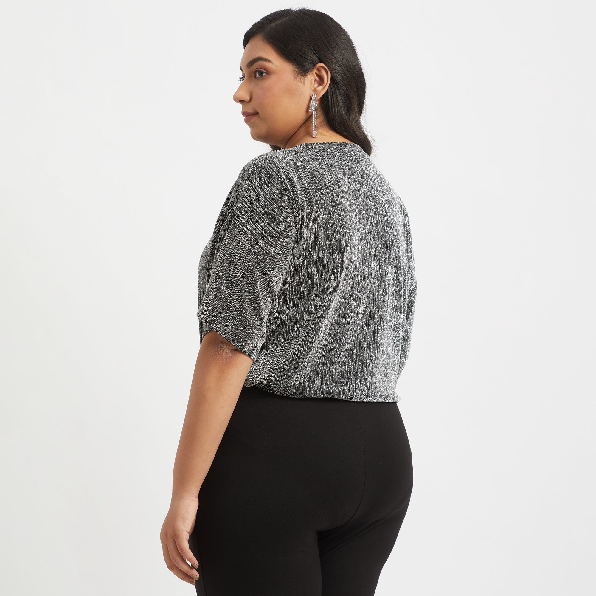 Plus Size Lurex Top