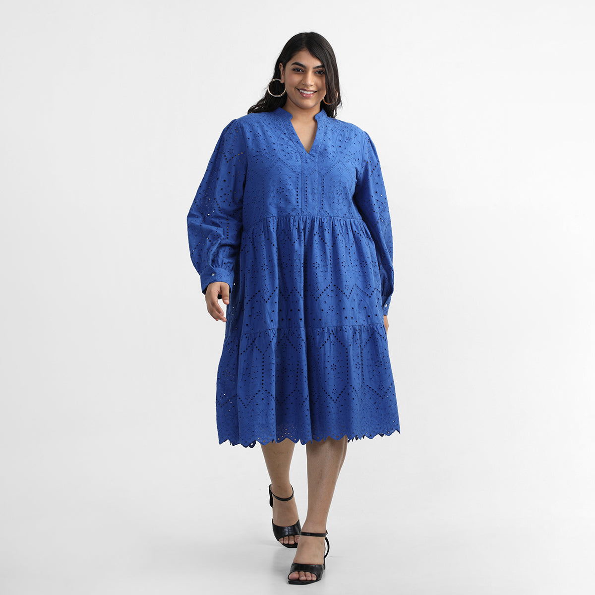 Azure Fit and Flare Summer Dress For Plus Size Women
