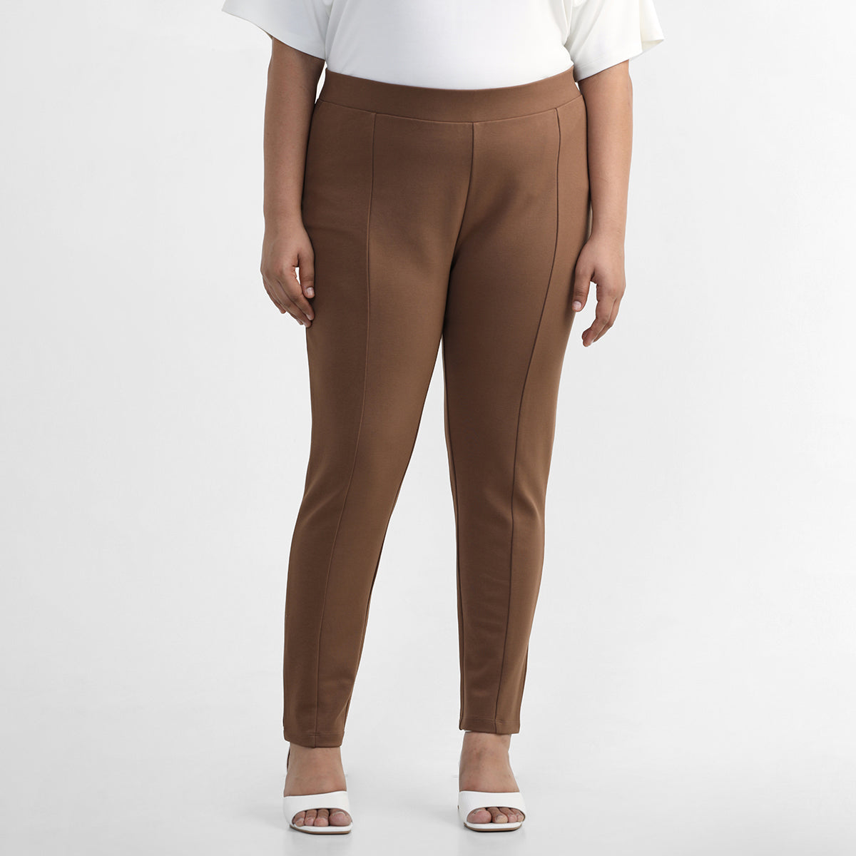 Tan Brown 4-way Stretch Leggings
