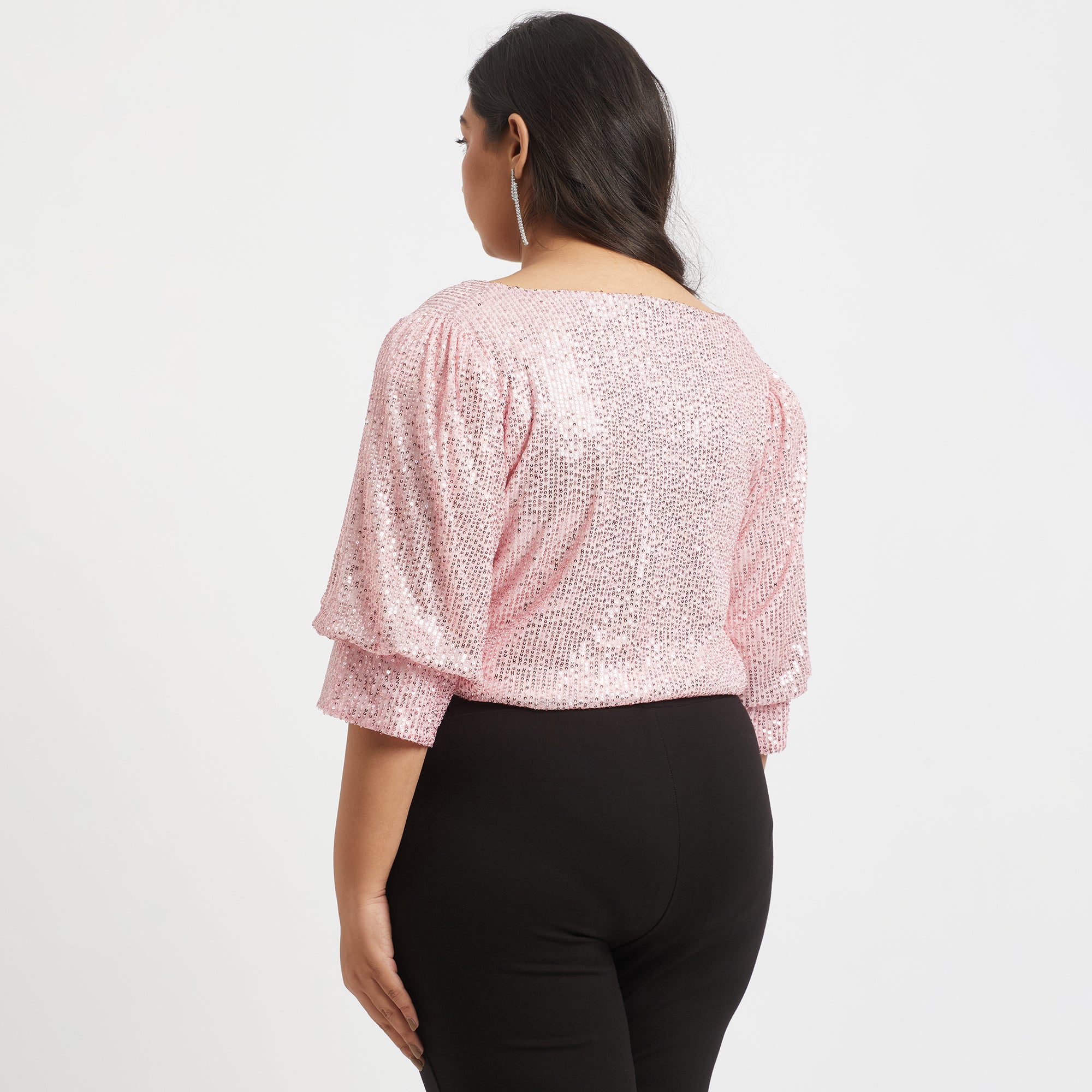 Plus Size Sequin Top
