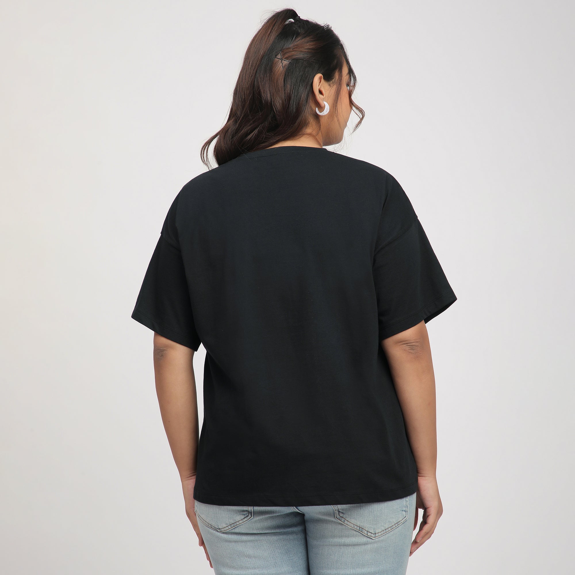Black Duck Print Cotton Jersey Tee