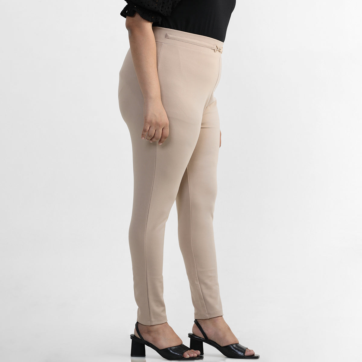 Buckle Detail Tailored Trousers