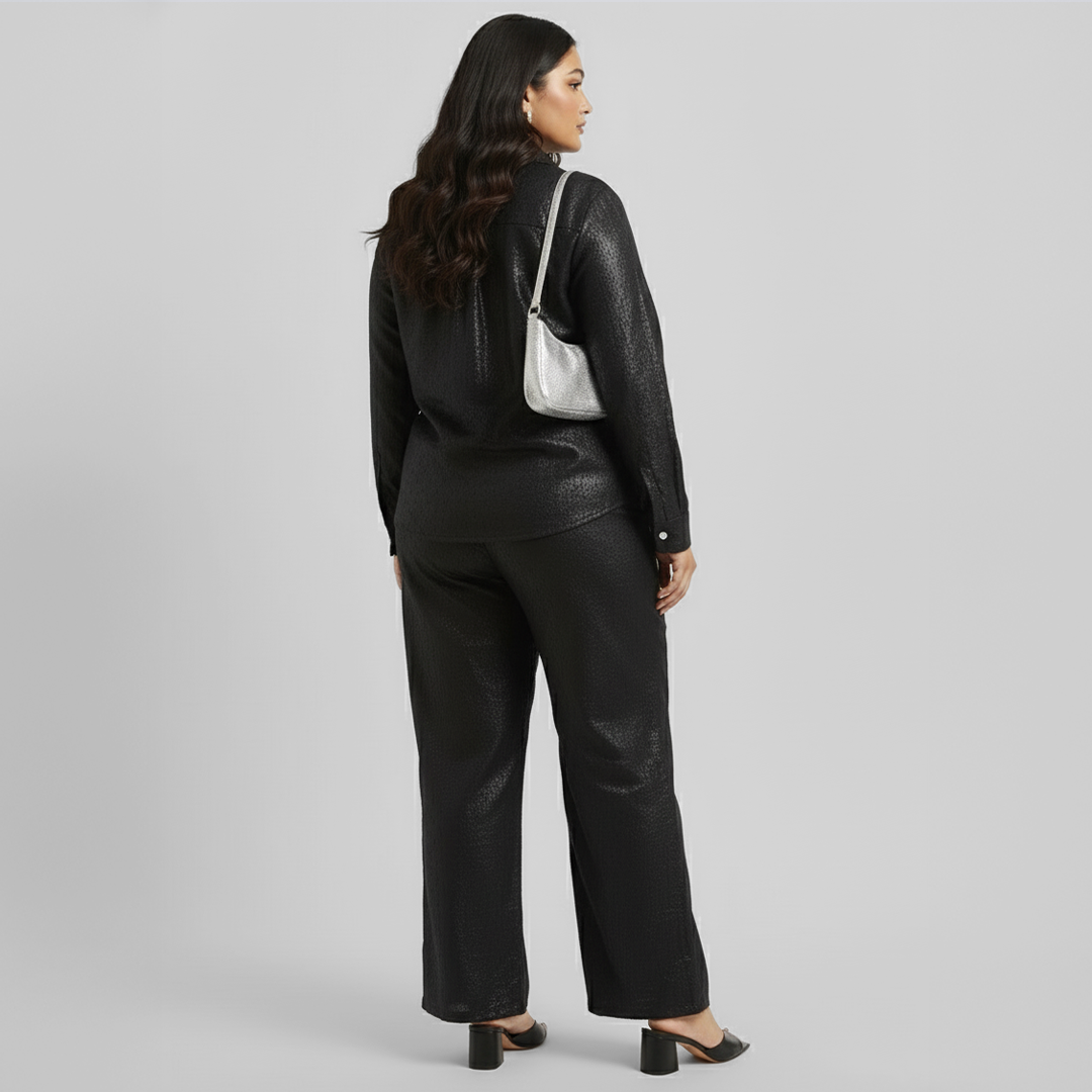 Black Foil Print Co-ord Set