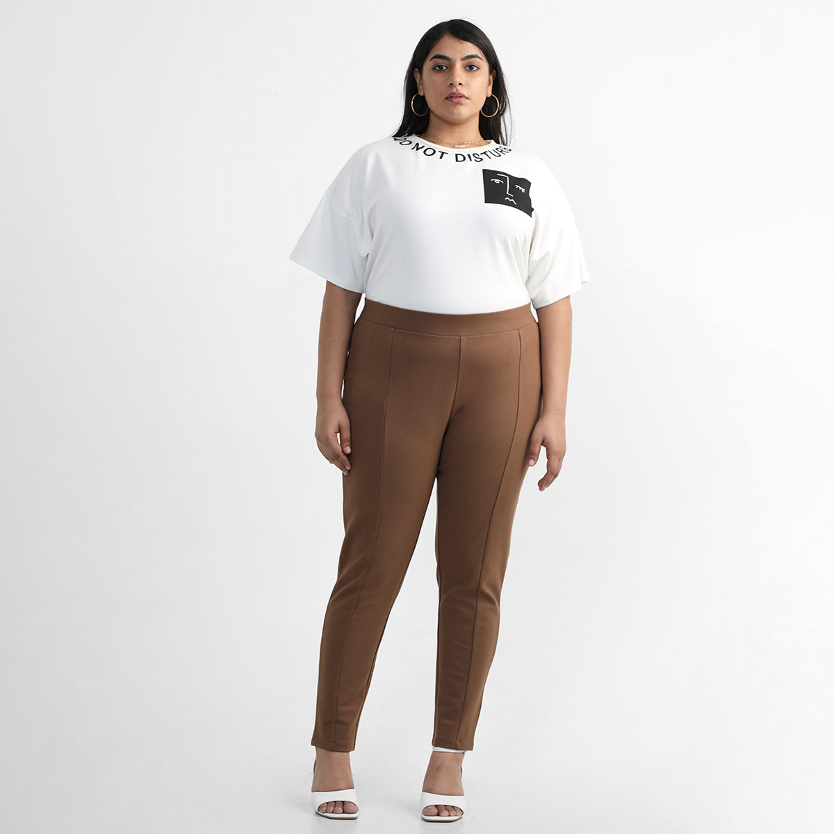 Tan Brown 4-way Stretch Leggings