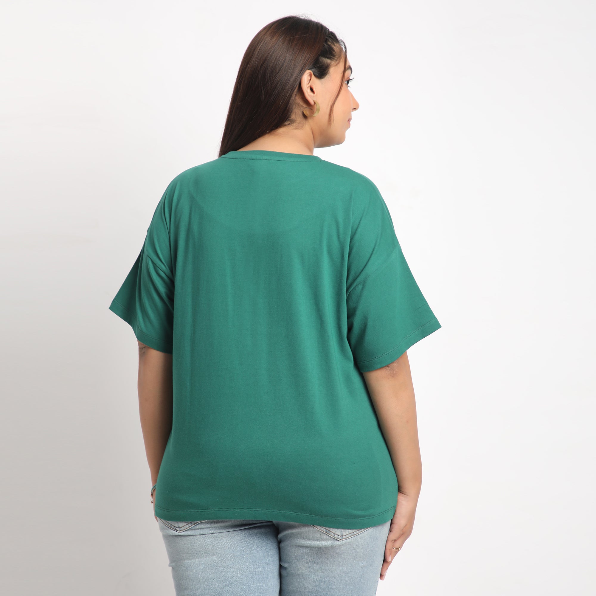 Green Chest Print Cotton Tee