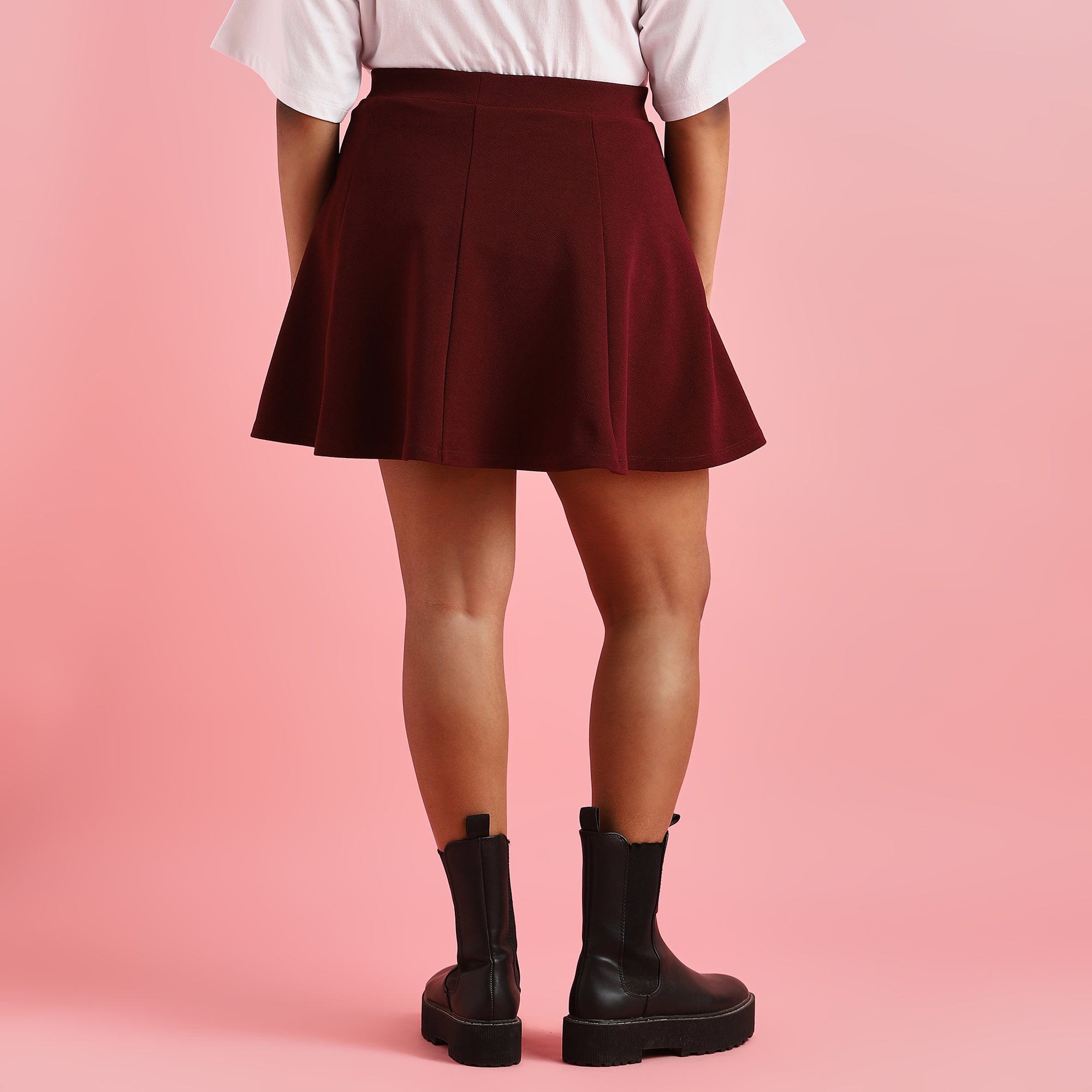 clastellar flare knit skirt