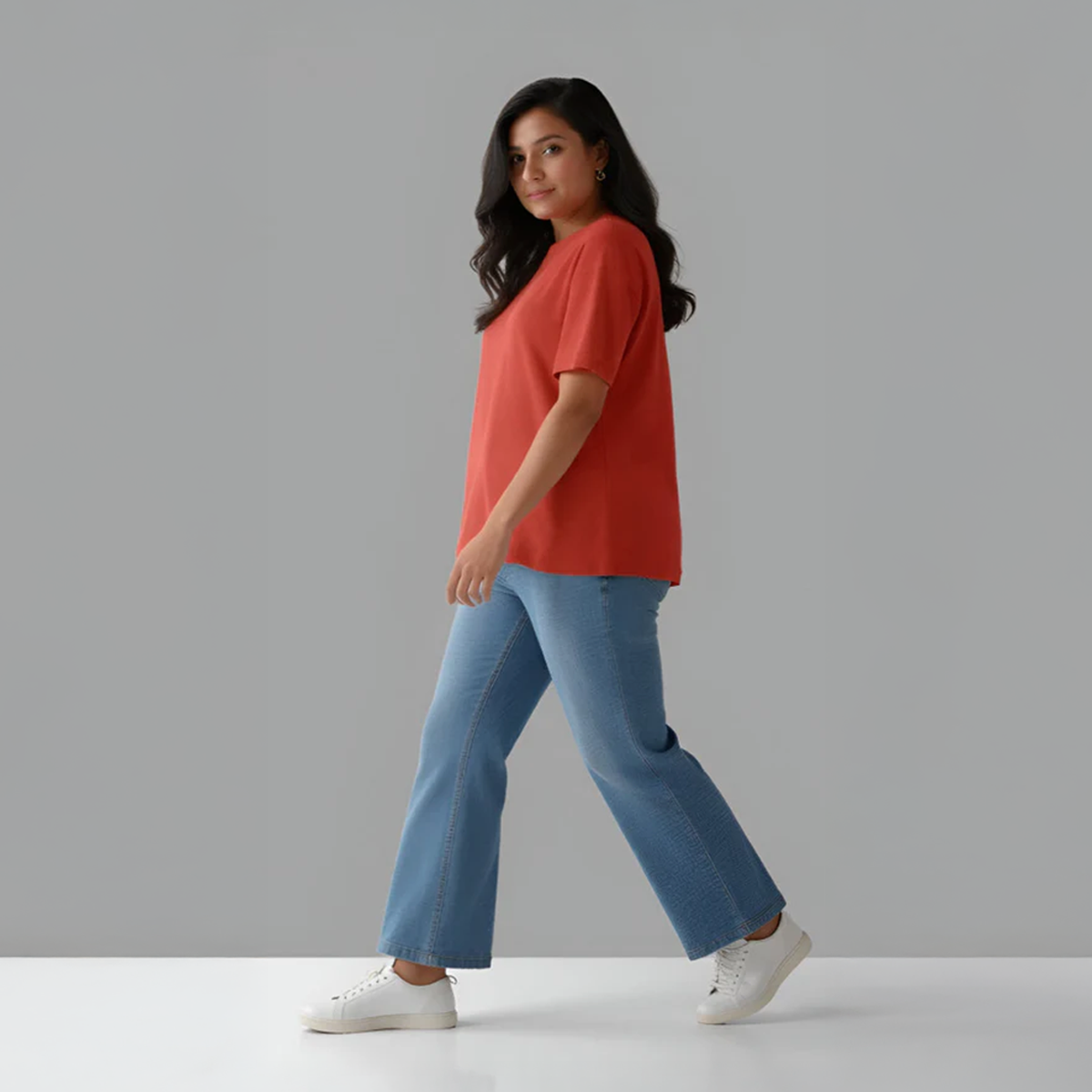 Burnt Orange Drop Shoulder T-shirt