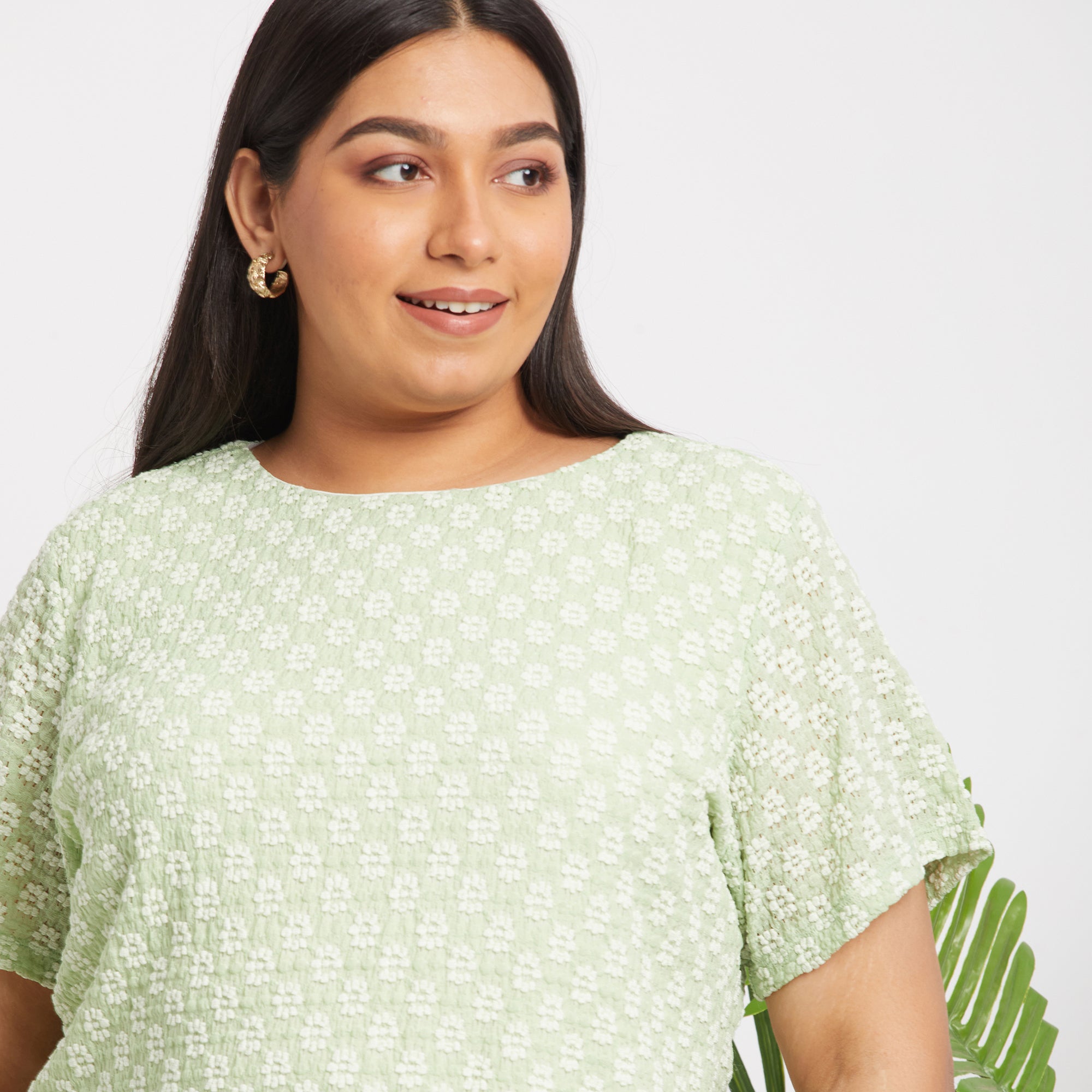 Green Lace Top