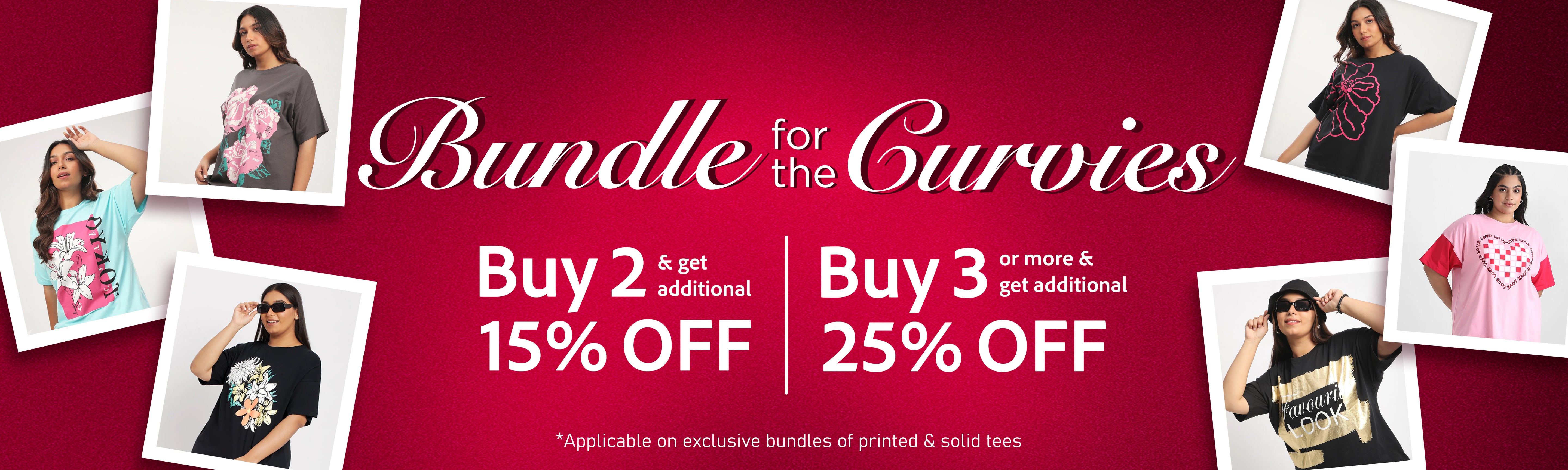 Combo Bundle offer for Chest Print T-shirt