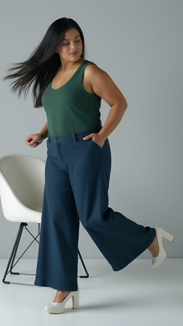 Forest Green Plus-Size Relaxed Fit Vest Top