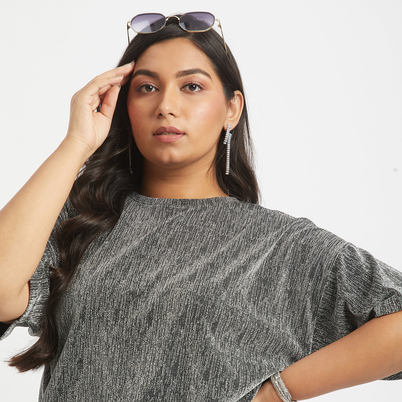 Plus Size Lurex Top