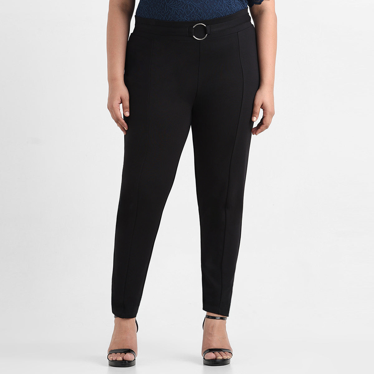 Elegant Black Tailored Trousers
