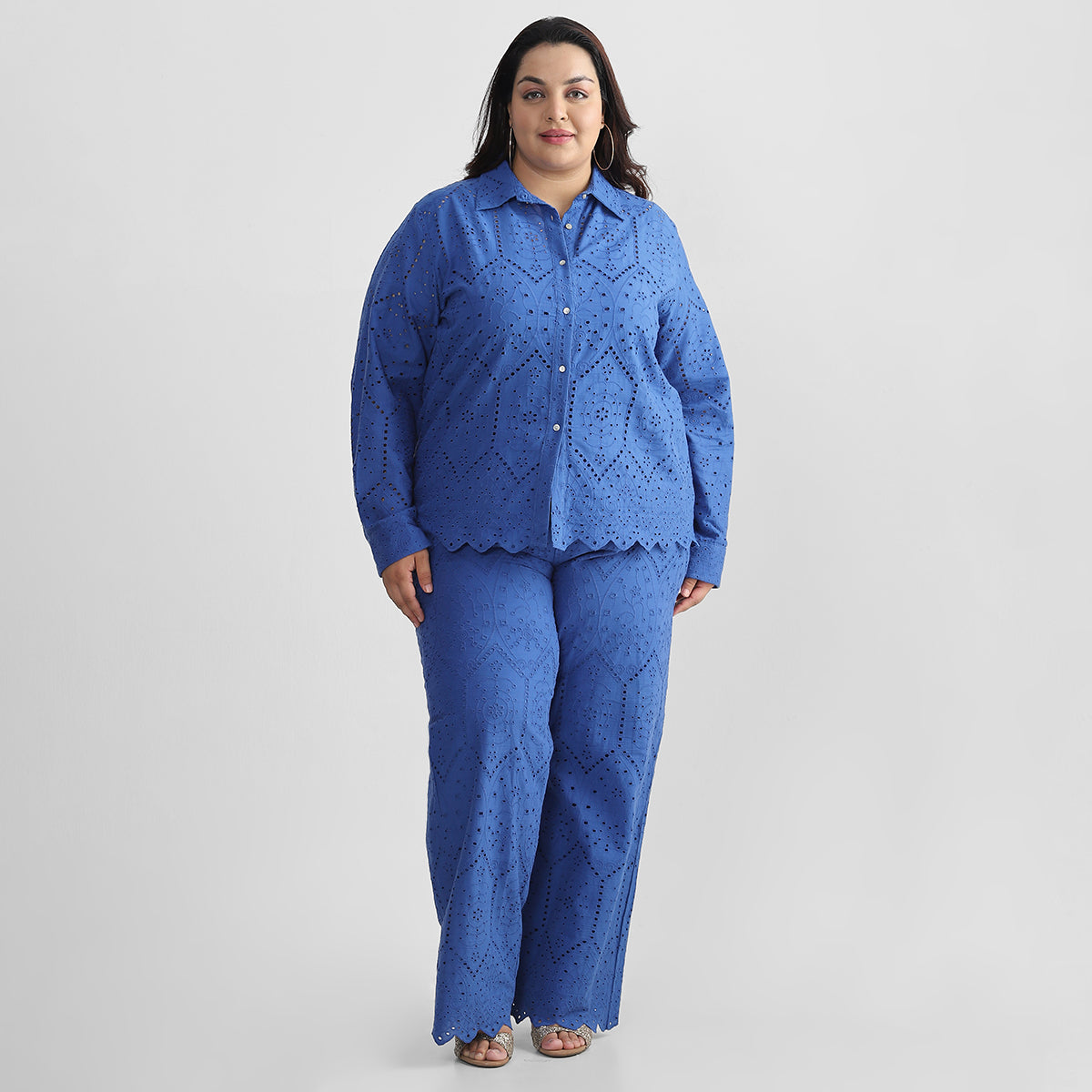 Azure Cutwork Co-Ord Set