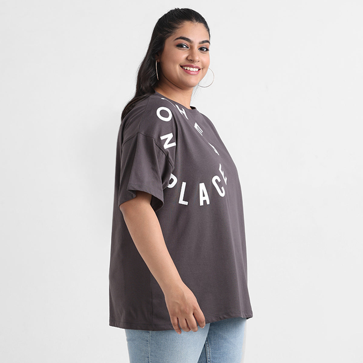 Plus size textured top with modern design, Calae plus size clothing
