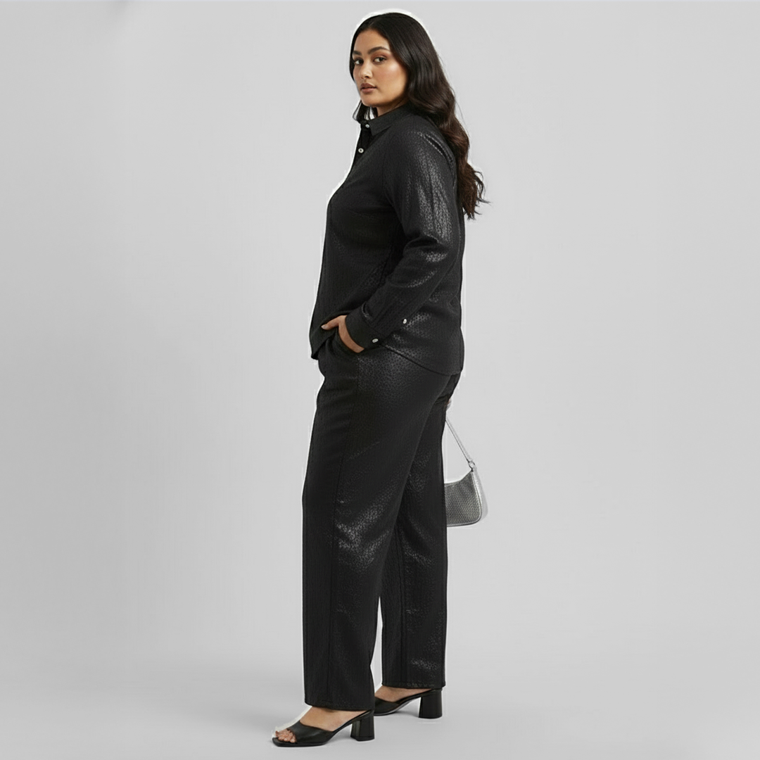 Black Foil Print Co-ord Set