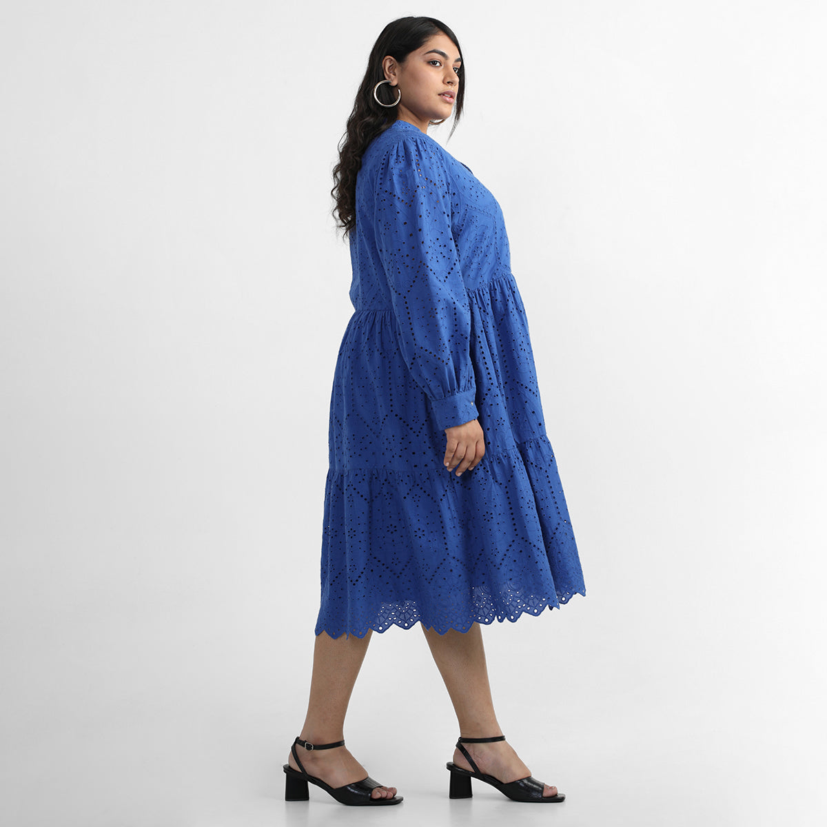 Azure Fit and Flare Summer Dress For Plus Size Women