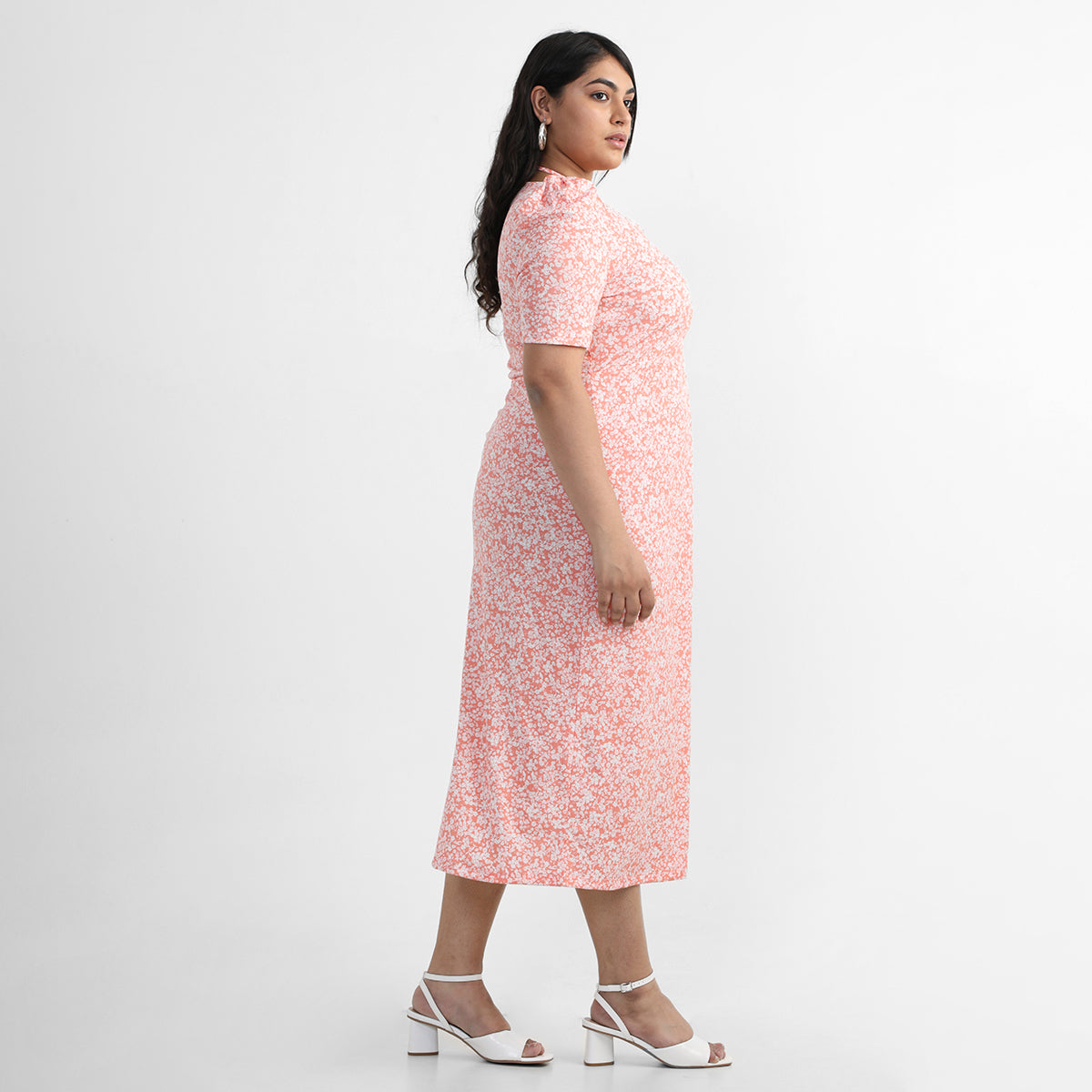 Plus Size Coral Mini Dress