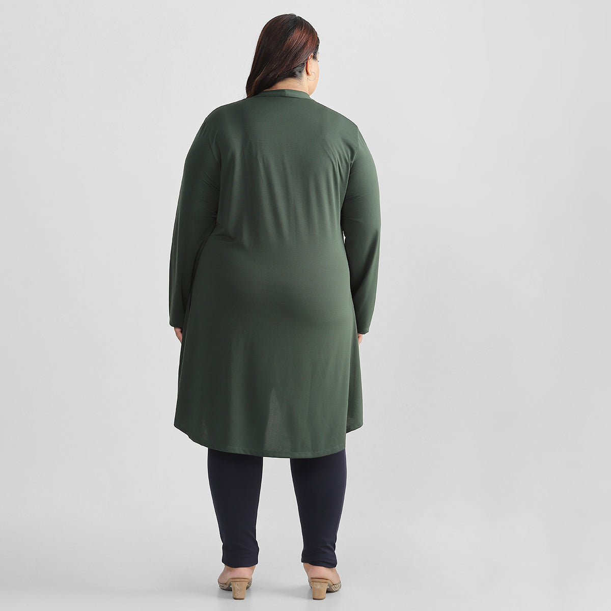 Olive Green Shrug For Plus Size