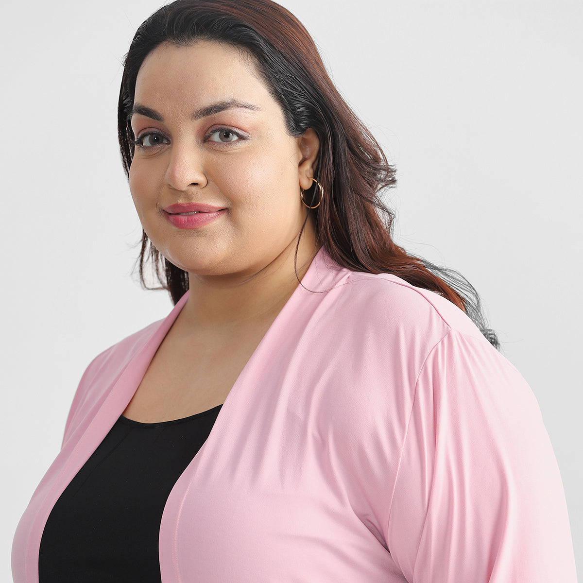 Pink Shrug For Plus Size Women