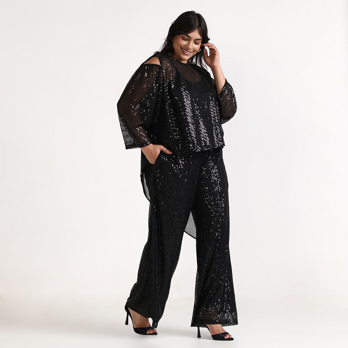 Plus Size – Black – Sequin Top – by CALAE | Sizes Available L to 7XL