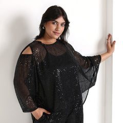 Plus Size – Black – Sequin Top – by CALAE | Sizes Available L to 7XL