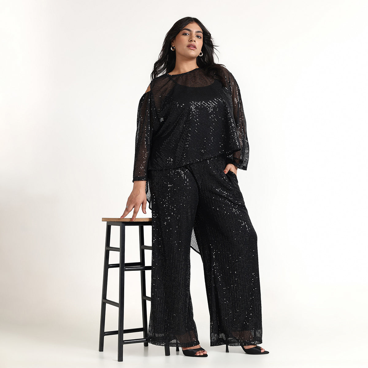 Plus Size – Black – Sequin Top – by CALAE | Sizes Available L to 7XL