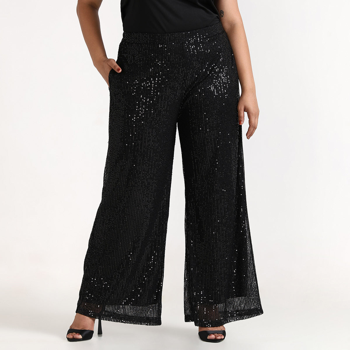 Plus Size – Black – Sequin Bottom – by CALAE | Sizes Available L to 7XL