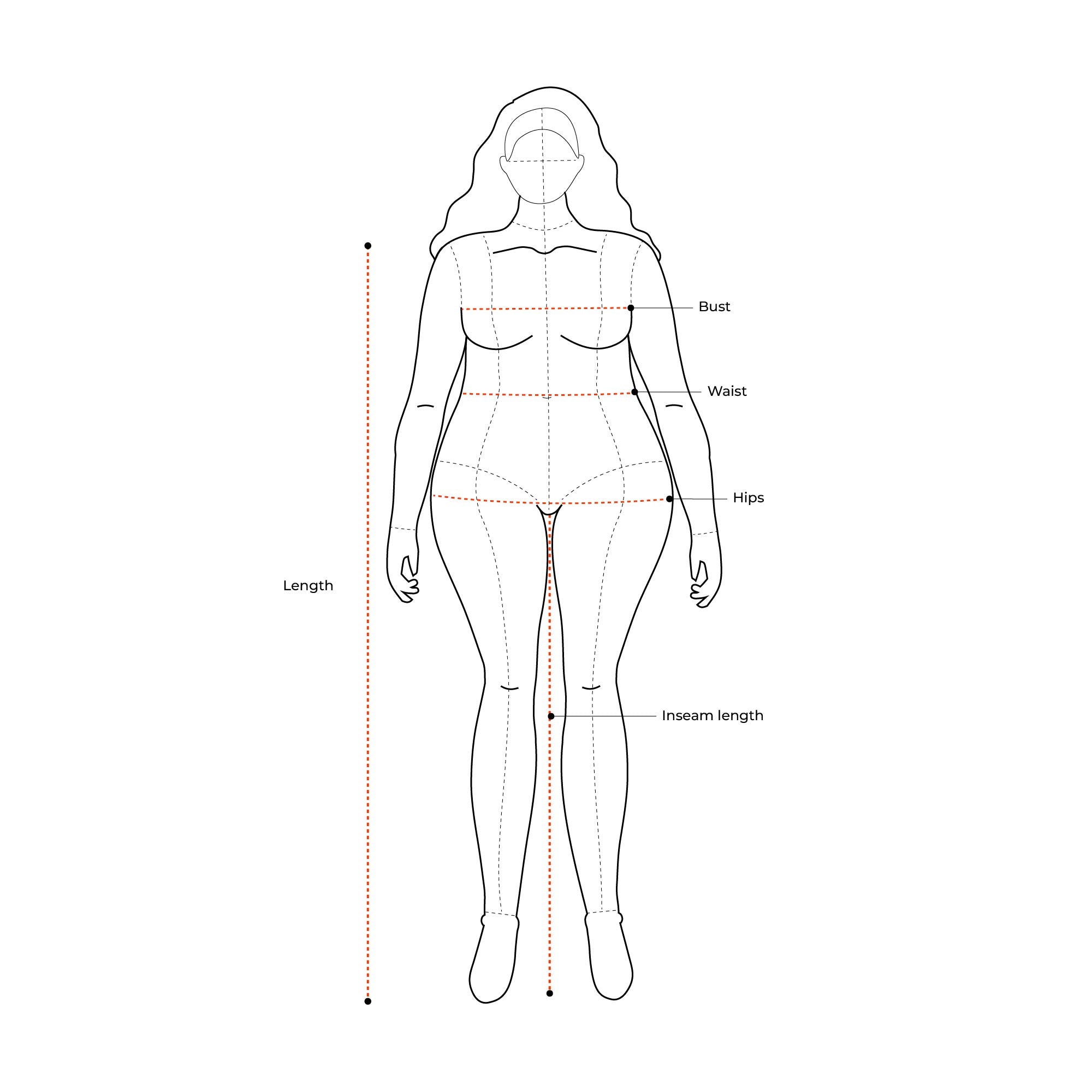 Plus Size Mint Cutwork top - Measurement Chart
