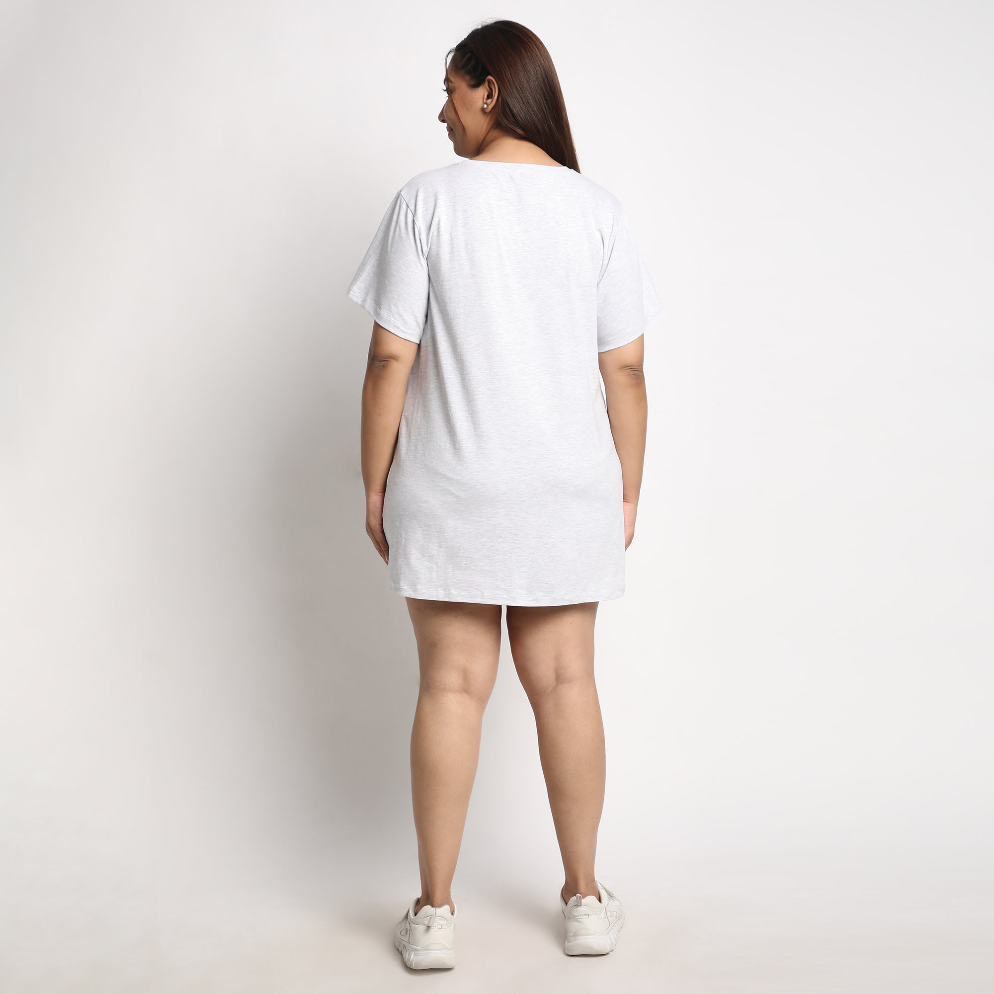 Plus size grey t shirt dress outlet