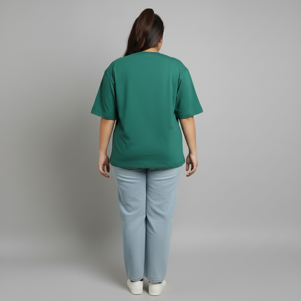 Forest Green Drop Shoulder T-shirt