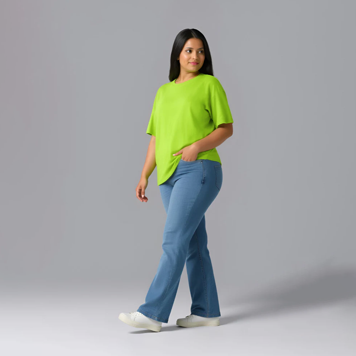 Lime Drop Shoulder T-shirt
