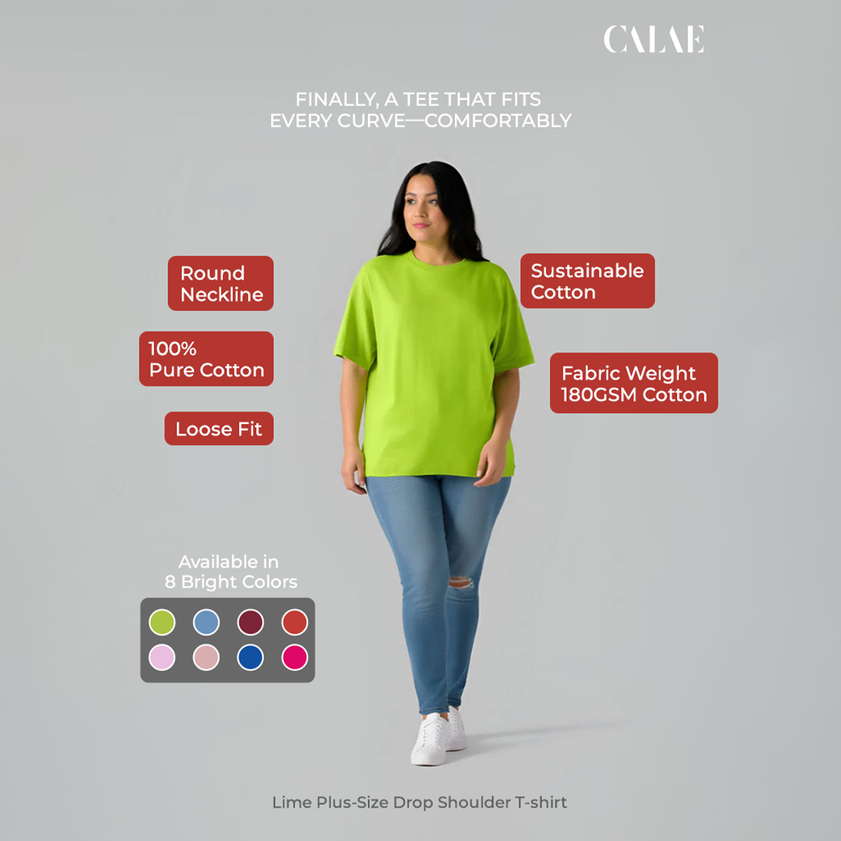 Lime Drop Shoulder T-shirt