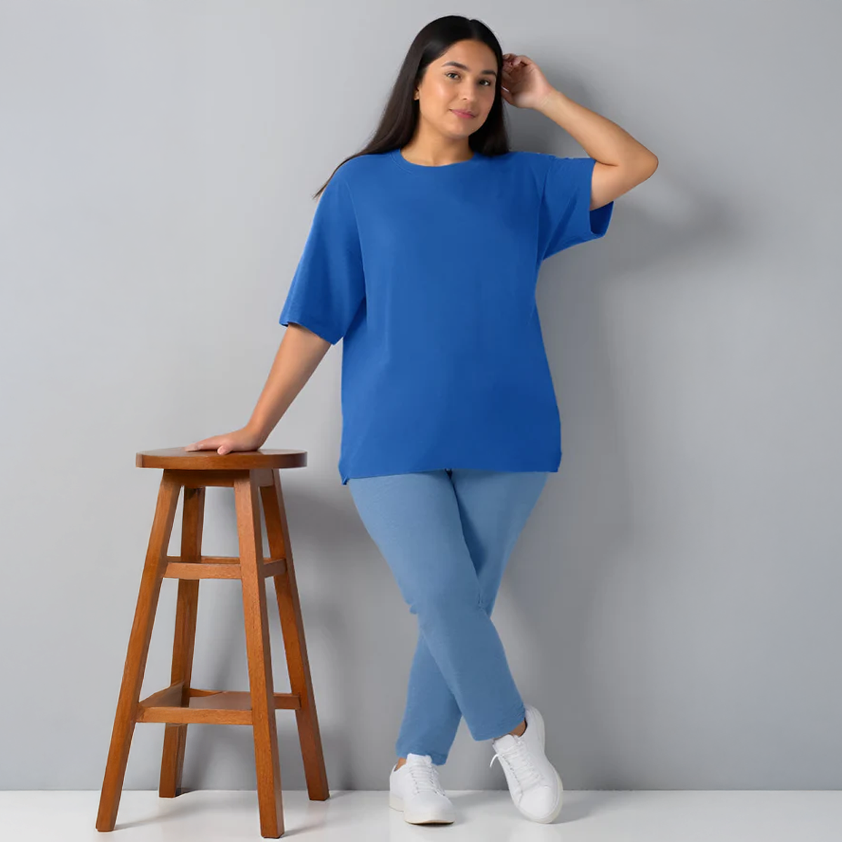 Royal Blue  Drop Shoulder T-Shirt