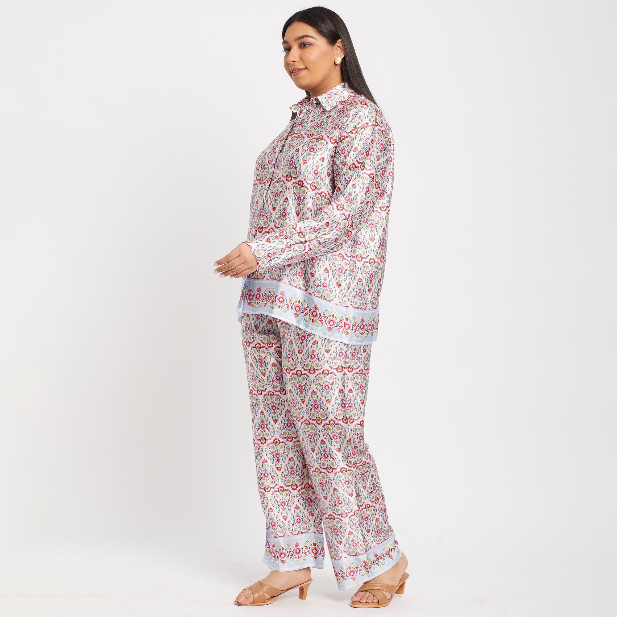 Printed Satin Co-ord Set